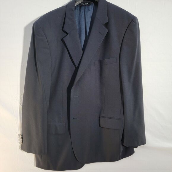 Jos A. Bank Black 100% Wool Blazer Single Breasted Notched Collar Men's Size 48R - Picture 2 of 13